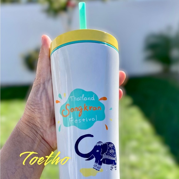 Starbucks Thailand 2019 Songkran Water Elephant Phinney Tumbler - Picture 1 of 5